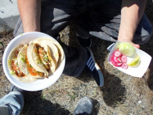 Tacos are Mexican fast food.