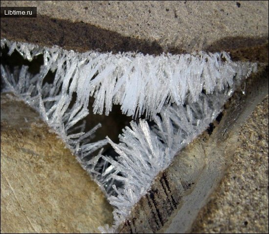 The ice of the caves