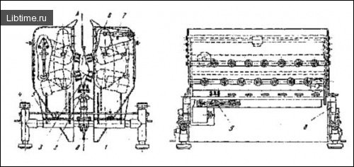 Disc machine for removing feathers from slaughtered chickens