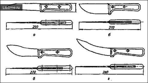 Knives for removing hides from animal carcasses