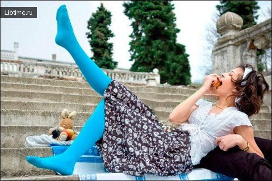 Blue stockings