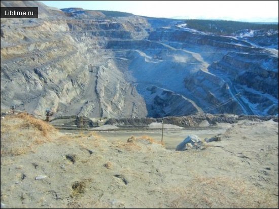 Iron ore mining quarry