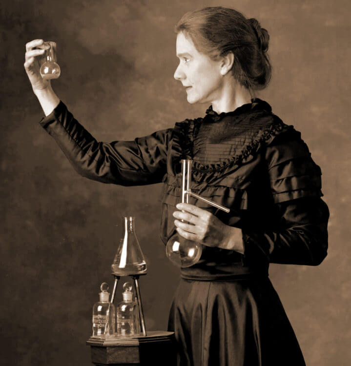Marie Sklodowska-Curie - discovered the radioactive element radium