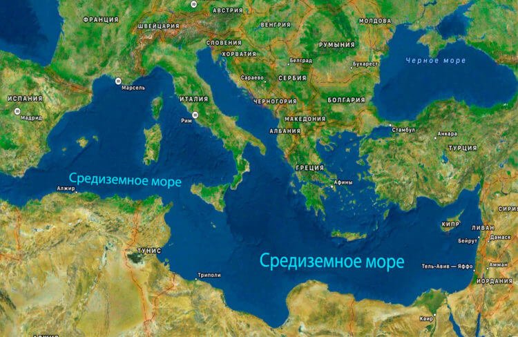 Средиземное море - одно из круп­нейших морей нашей планеты