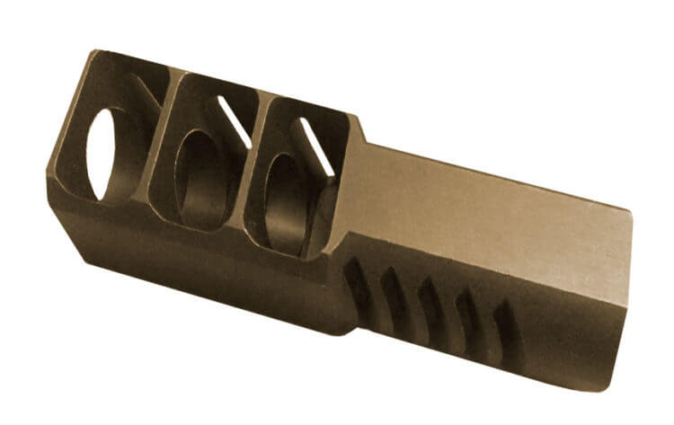 Muzzle brake - reduces the recoil of a firearm