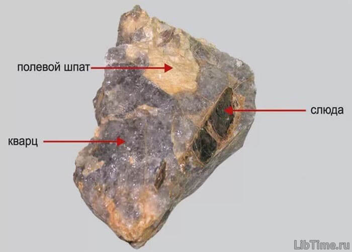 Rocks forming the Earth's crust