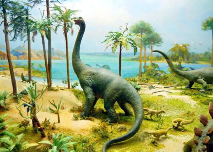 Herbivorous brontosaurus