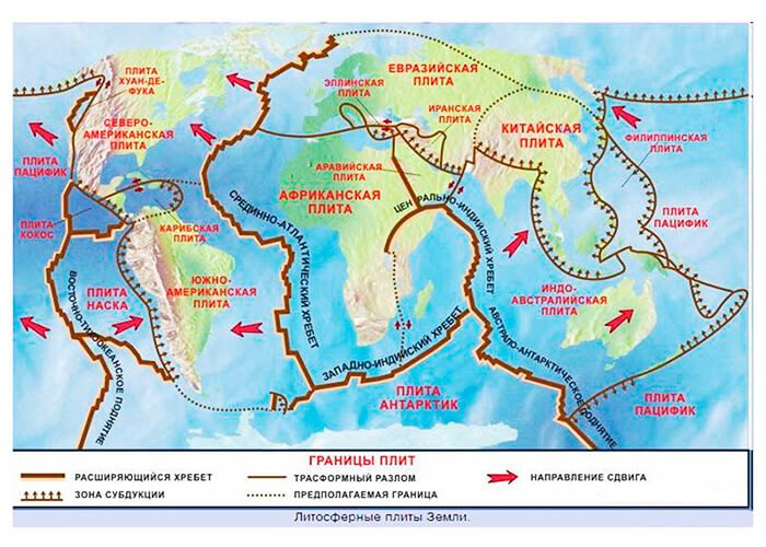 Map of the Earth's seismic regions