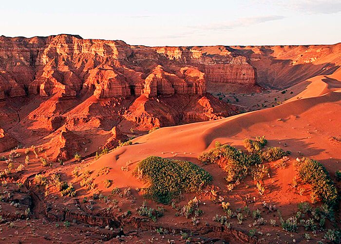 Aeolian city in the desert
