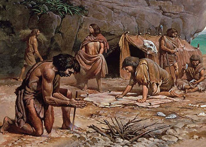 Labor of primitive humans
