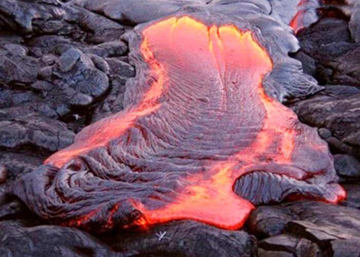 Pahoehoe lava