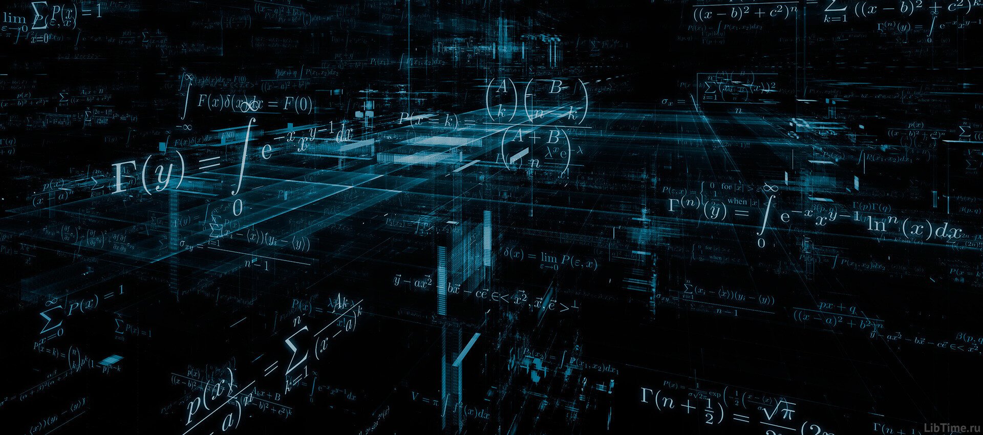 Physics formulas and equations representing scientific study