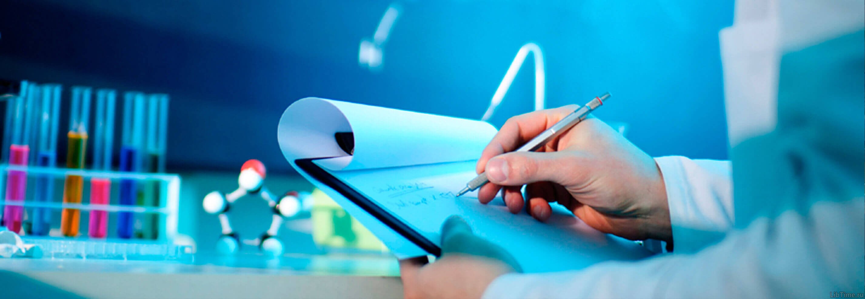 Scientist working on drawings and diagrams for science and research content